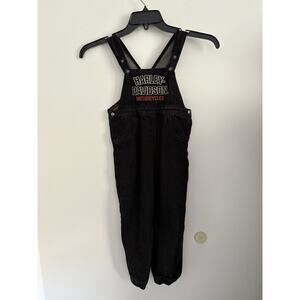 Harley-Davidson Kids Unisex Embroidered Denim Overalls Size 4/5Y